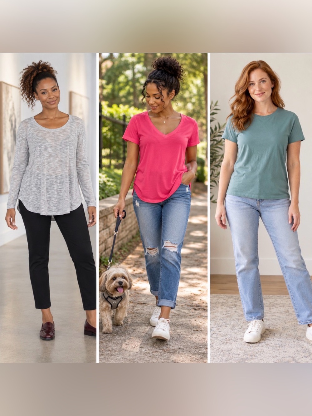 Women’s Medium Tops Bundle GAP a.gain Member’s Mark 3 Piece Casual Tees